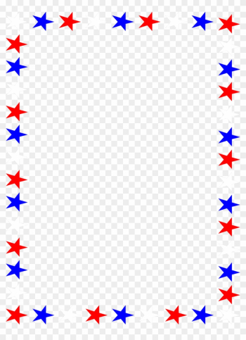 Elegant Star Border Clipart Picture - Red White And Blue Border