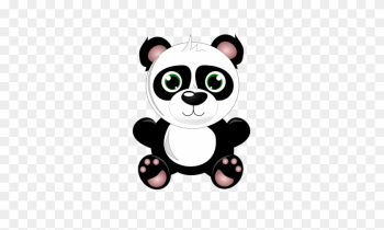 Org-vector Illustration Of A Cute Baby Panda - Baby Panda Queen Duvet