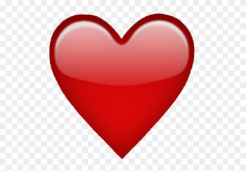 Simple Basic Red Heart Iphone Emoji Followme - Ios Heart Emoji Png