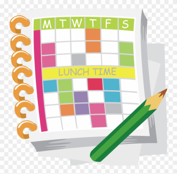 Free Content Schedule School Timetable Clip Art - Organized Schedule