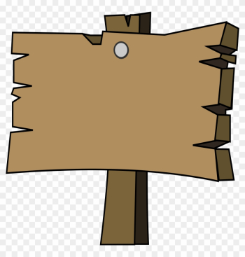Clipart Wood Signal - Png Cartoon Wooden Board