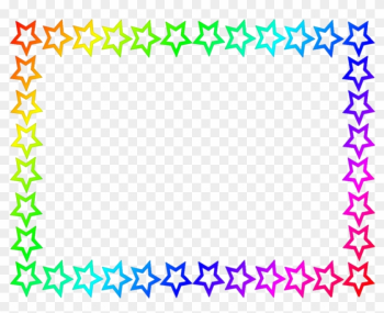 Star Border Clipart - Colourful Star Border