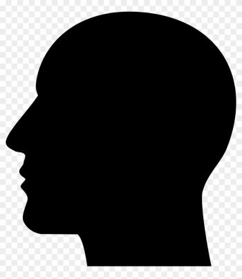 Clipart Man Head Silhouette - Side View Face Clipart