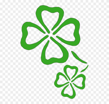 Four-leaf Clover Green Luck Shamrock Irish - Two Four Leaf Clovers