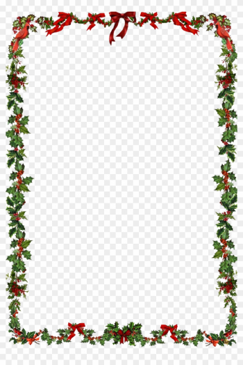 Christmas Frame Png Clipart - Word Document Christmas Border