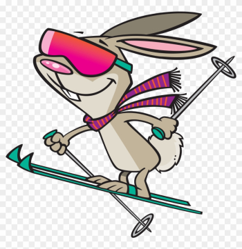 I Love Watching Sports, Particularly Winter Sports, - Skiing Cartoon