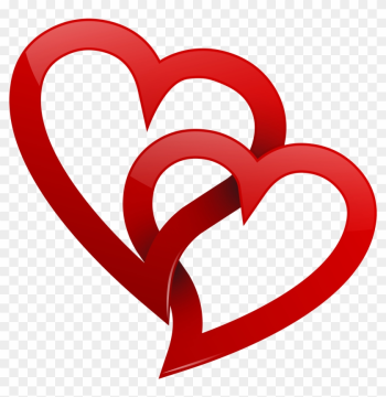 Two Red Hearts Png Clipart - Heart Png