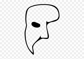 Phantom Opera Mask Clipart - Phantom Of The Opera Mask Vector