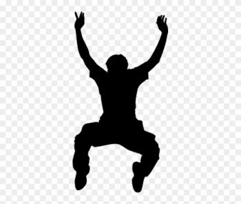 21472 Black Man Silhouette Clip Art Public Domain Vectors - Jumping People Vector Png