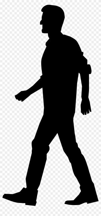 Clipart - Human Silhouette Walking Png
