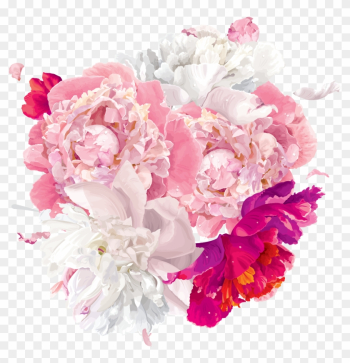 Peony Flower Clip Art - Vector Free Watercolor Flowers Png