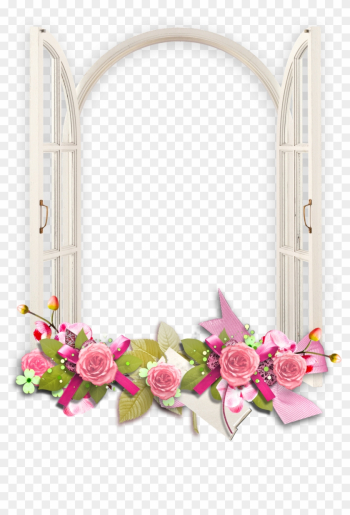 Window Picture Frames Clip Art - Transparent Png Flower Frame