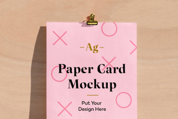 Paper Card PSD Mockup -ag- paper card mockup put your design here 