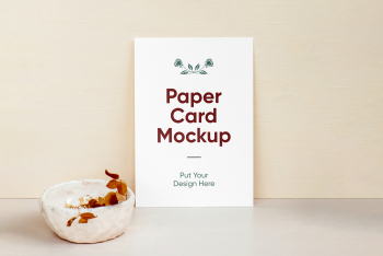 A4 Paper PSD Mockup per card mockup put your design here 