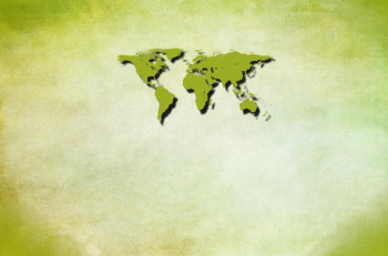 Green world map with copyspace