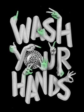 Wash your hands. Image created by Rok Mar. Submitted for United Nations Global Call Out To Creatives - help stop the spread of COVID-19.
