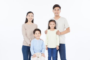 Dad, Mom, Son, Daughter, Family, Korean