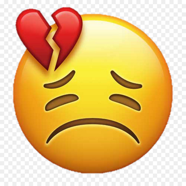 emoji,broken heart,heart,love,smiley,emoticon,emotion,symbol,sticker,emoji domain,apple color emoji,breakup,yellow,smile,happiness,png