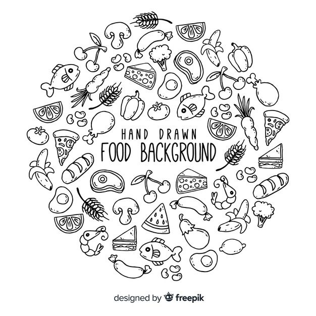 foodstuff,aubergine,tomatoe,brocoli,tasty,prawn,delicious,drawn,background food,sausage,carrot,pepper,steak,eating,cherry,nutrition,mushroom,diet,healthy food,eat,sandwich,cheese,lemon,healthy,egg,banana,food background,meat,cooking,bread,fruits,vegetables,chicken,hand drawn,kitchen,pizza,fish,hand,food,background