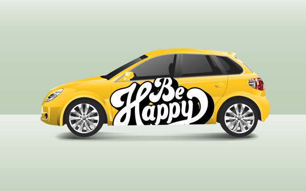 background,mockup,car,travel,light,green,green background,typography,color,happy,3d,graphic,text,yellow,yellow background,colorful background,window,modern,branding