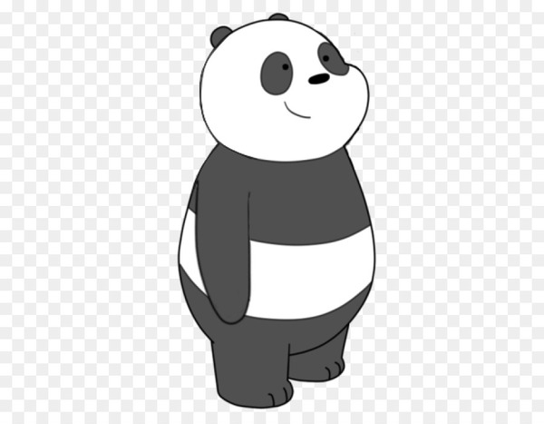 giant panda,bear,polar bear,we bare bears  season 3,desktop wallpaper, cartoon,cartoon network,grizzly bear,we bare bears  season 1,pandas date everyday bears part 1,wiki,drawing,we bare bears,nose,snout,smile,blackandwhite,png