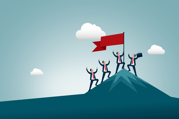 mountain,businessman,leadership,achievement,climbing,business,concept,success,goal,top,illustration,winner,triumph,vector,character,active,people,person,successful,cartoon,leader,human,challenge,flat,up,peak,flag,man,target,stand,idea,origami,cheerful,accomplishment,happy,resources,opportunity,white,layout,cloud,red,horizontal,prize,caucasian,effort,efficiency,strength,color,blue,briefcase,sky,competition,conquering,bag,danger,space,snow,winning,willingness,help,team,hill,climb,businessmen,icon,marketing,worker,achieve,businessperson,executive,men,group,career,manager,victory,resource,rock,teamwork,win,management,climber,high,cliff