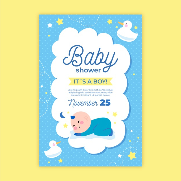 Baby Shower Invitation Template For Boy