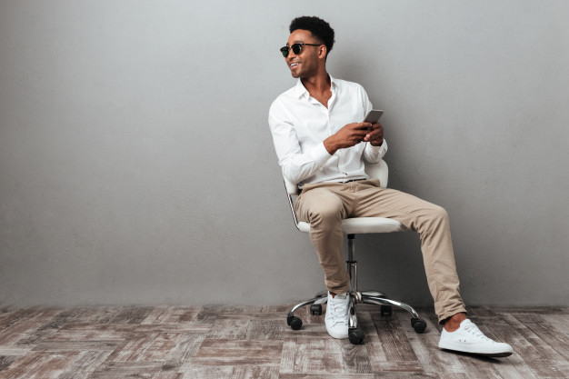 businessperson,using,away,casual,handsome,stool,looking,occupation,holding,afro,sit,guy,executive,male,american,cell,device,sitting,smart,cellphone,african,sunglasses,chair,worker,communication,businessman,corporate,smartphone,internet,black,mobile,office,man,phone,technology,people