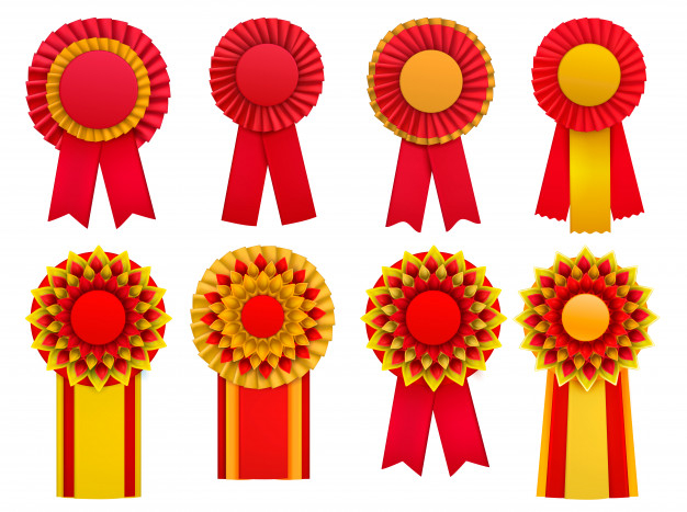 pleated,lapel,qualification,isolated,honor,satin,rosette,championship,realistic,set,collection,ceremony,reward,circular,achievement,stripe,premium,competition,traditional,quality,prize,pin,medal,round,winner,success,award,metal,event,celebration,anniversary,button,gift,certificate,ribbon