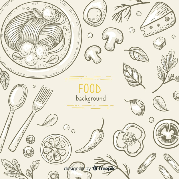 foodstuff,spaguetti,tasty,meatball,delicious,drawn,cutlery,background food,pepper,eating,chili,nutrition,mushroom,diet,tomato,healthy food,fork,spoon,eat,pasta,cheese,lemon,healthy,egg,food background,cooking,hand drawn,kitchen,hand,food,background