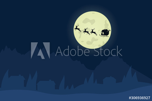 santa,claus,silhouette,sleigh,running,cervid,reindeer,christmas,cartoon,vector,winter,celebration,december,eve,gift,greeting,happy,holiday,illustration,merry,new,sled,christmas,year,sky,night,background,moon,bag,clause,driving,red,sled,town,village,city,animal,antler,beautiful,cheerful,drawing,fly,moose,nature,present,riding,sack,stag,adobestock