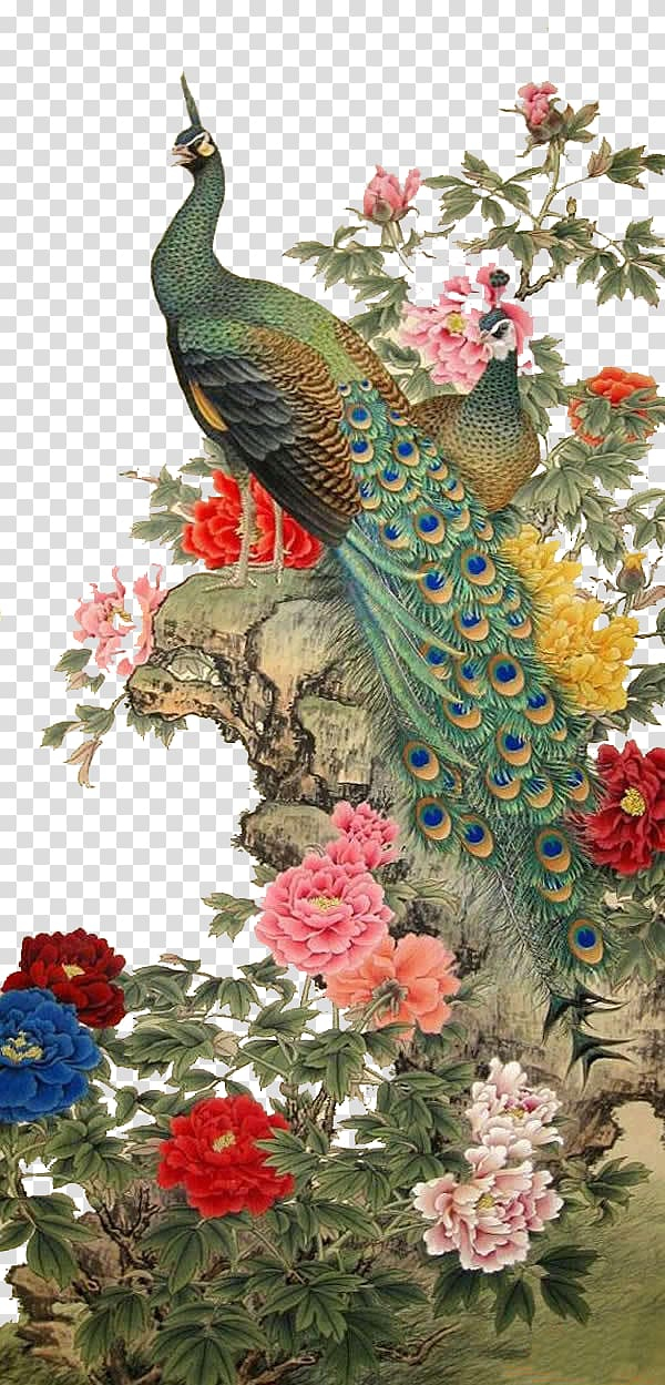 chinese,painting,bird,flower,birds,flower arranging,painted,branch,peafowl,galliformes,fauna,canvas,mural,paint,feather,peony,oil paint,rooster,plant,phasianidae,painter,peacock,pattern,oil painting,beak,birdandflower painting,chinese art,decorative patterns,drawing,flora,floral design,flowering plant,traditional chinese painting,chinese painting,gongbi,bird-and-flower painting,male,cliff,illustration,png clipart,free png,transparent background,free clipart,clip art,free download,png,comhiclipart