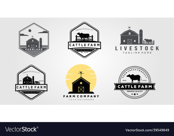 Set,Livestock,Farm,Collection,Cattle,Design,Logo,Illustration,Vector,Agriculture,Cattleman,Rural,Icon,Fence,Ranch,Wood,Herd,Angus,Cow,Farmer,Meadows,Rustic,Barn,Dairy,Farming,Farmland,Stock,Countryside,Animal,Neat,Emblem,Husbandry,Butchery,Minimalist,Weathervane,Symbol,Industry,Brand,Company,Classic,Badge,Meat,Pasture,Milk,Line,Simple,Silhouette,Label,Vintage,Art,vectorstock