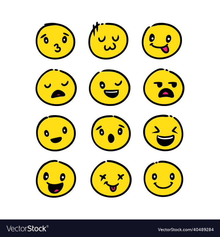 Emoticon,Vector,Emoji,Chat,Sketch,Cute,Yellow,Drawn,Hand,Icon,Collection,Isolated,Expression,Funny,Facial,Cry,Cheerful,Emotion,Angry,Feeling,Quality,Premium,Illustration,Heart,Art,Sign,Drawing,Comic,Happy,Doodle,Web,Face,Simple,Cool,Design,Character,Cartoon,Modern,White,Pictograph,Love,People,Laugh,Mood,Message,Sad,Smile,Kiss,Man,vectorstock