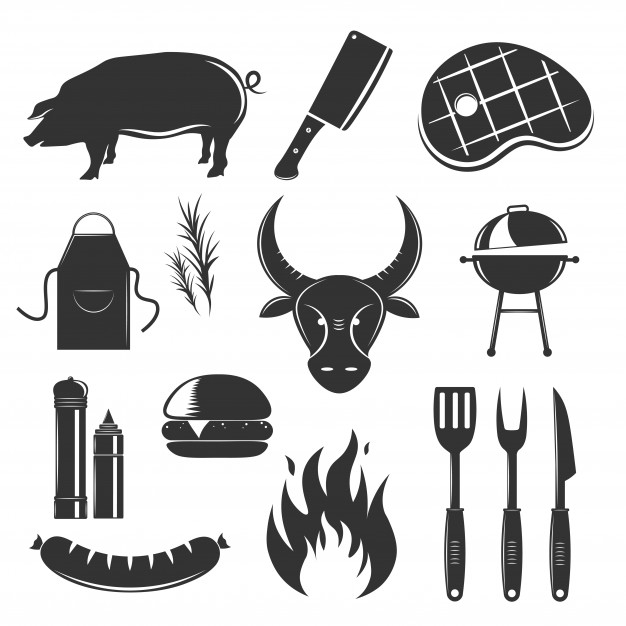 steakhouse,sauces,isolated,tasty,monochrome,images,cattle,equipment,set,collection,object,gourmet,pork,products,cutlery,meal,sausage,beef,fresh,spices,element,knife,steak,hot,lunch,grill,fork,symbol,barbecue,decorative,bbq,emblem,illustration,elements,flame,meat,cooking,burger,cook,cow,sign,silhouette,cafe,graphic,art,icons,farm,fire,kitchen,animal,restaurant,design,abstract,menu,vintage
