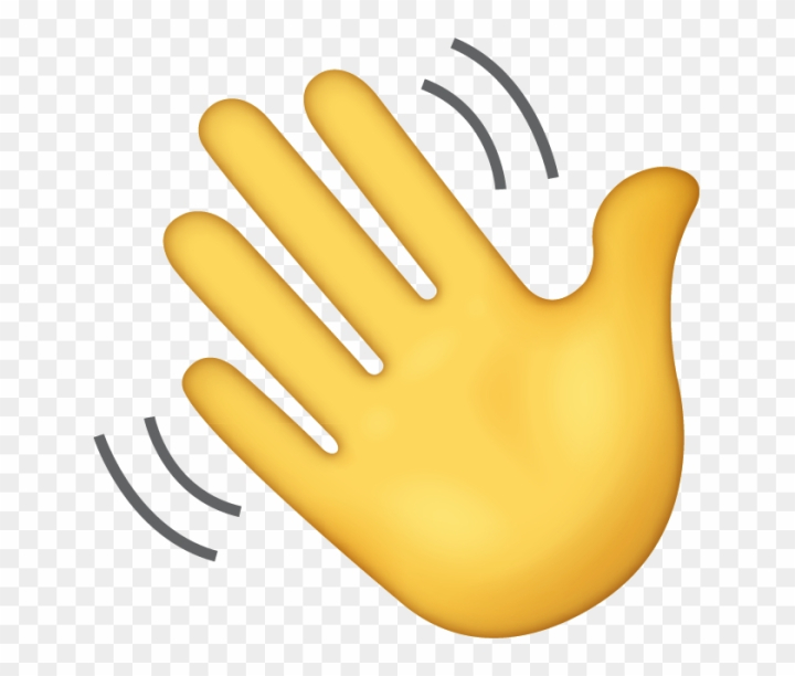 Waving Hand Sign Iphone Emoji Jpg - Waving Hand Emoji Png - PNG - Free ...