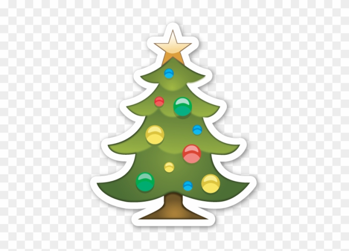 Christmas Tree - Christmas Tree Emoji Png - PNG - Free transparent image